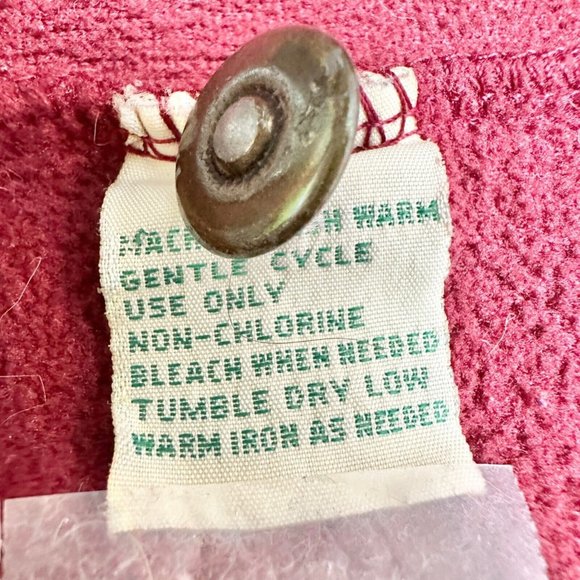 St John's Bay Pullover XL Maroon Fleece 3 Button Henley Long Sleeve - Picture 7 of 8